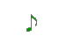 Green Growing Musical Note